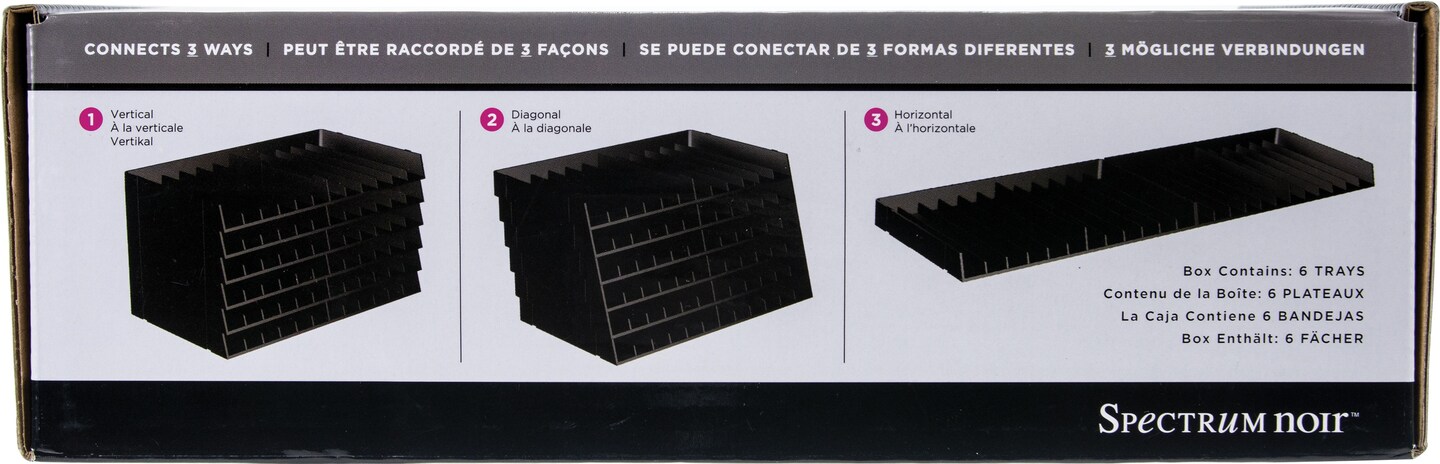 Spectrum Noir Marker Storage Trays Black 6/Pkg - Empty-Holds 72