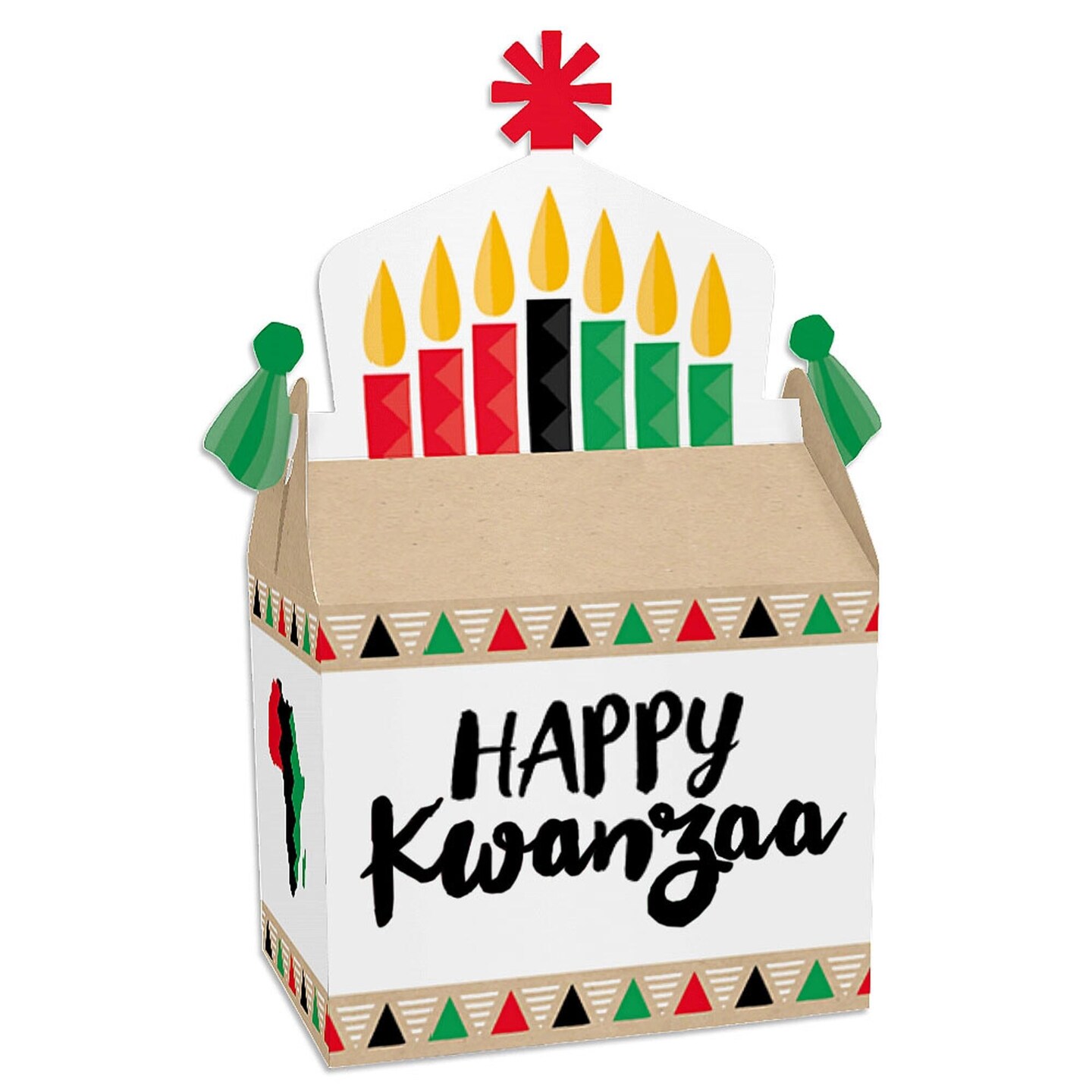 Big Dot of Happiness Happy Kwanzaa - Treat Box Party Favors - Goodie Gable Boxes - Set of 12