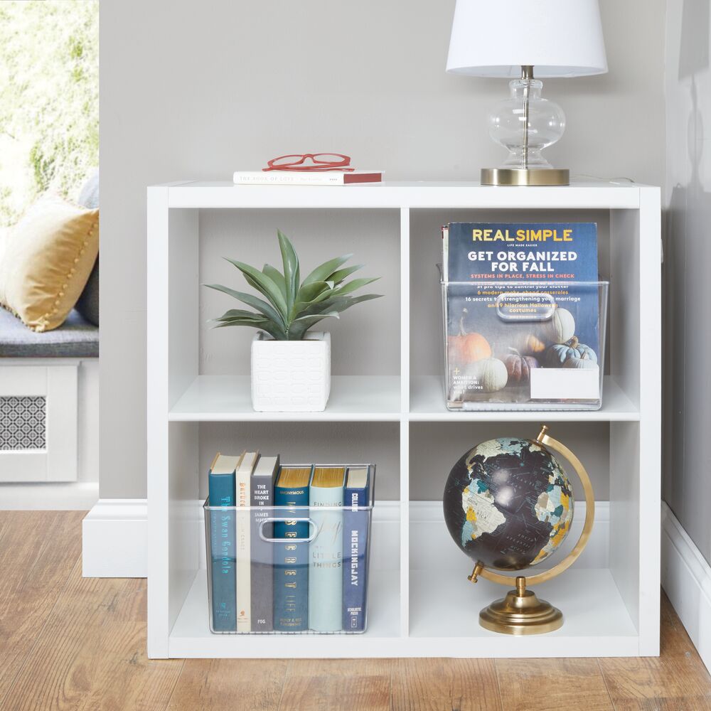 mDesign Storage Organizer Bin with Handles for Cube Furniture