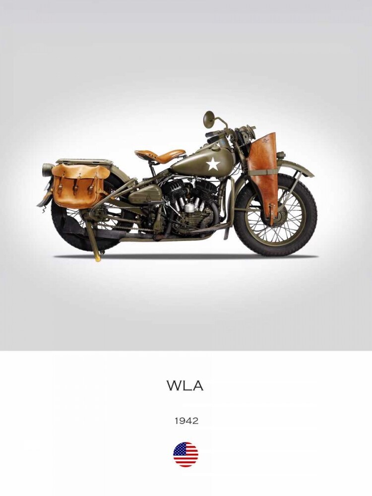 Harley Davidson WLA 1942 Poster Print by Mark Rogan # RGN113686