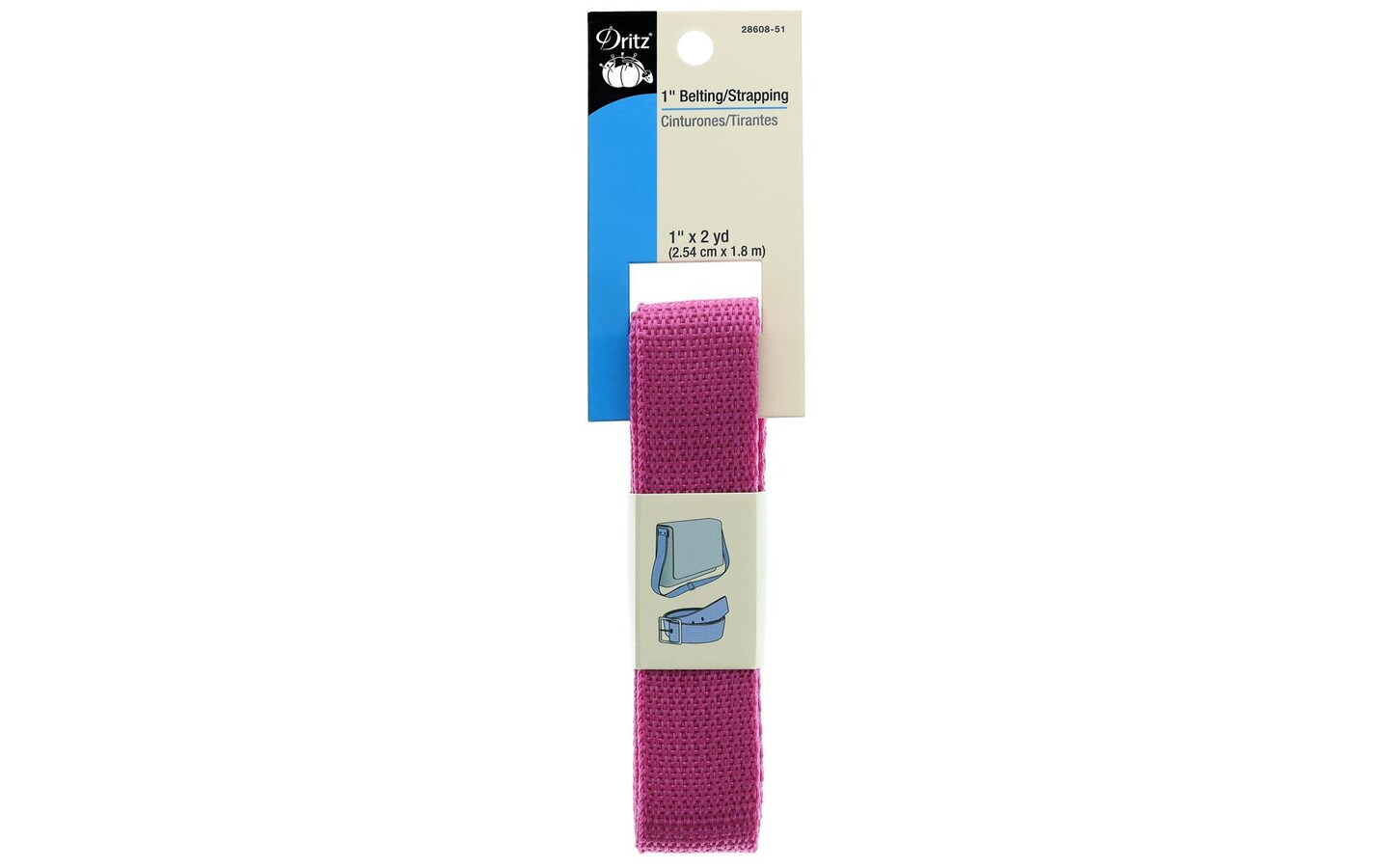 Dritz Polypropylene Belting/Strapping 1&#x22; Raspberry