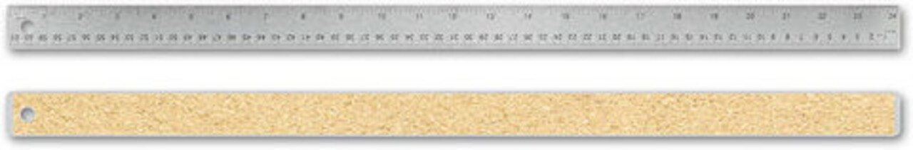 Back Ruler STAINLESS STEEL CORK BACK RULER INCH / METRIC 24 INCH, Count: 1, Model ...