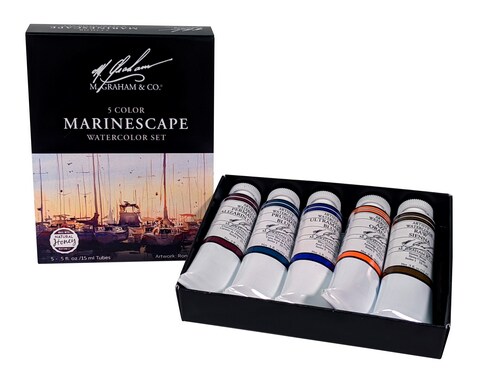 M. Graham : Artists' Watercolor Paint : 15ml : Marinescape Set Of 5