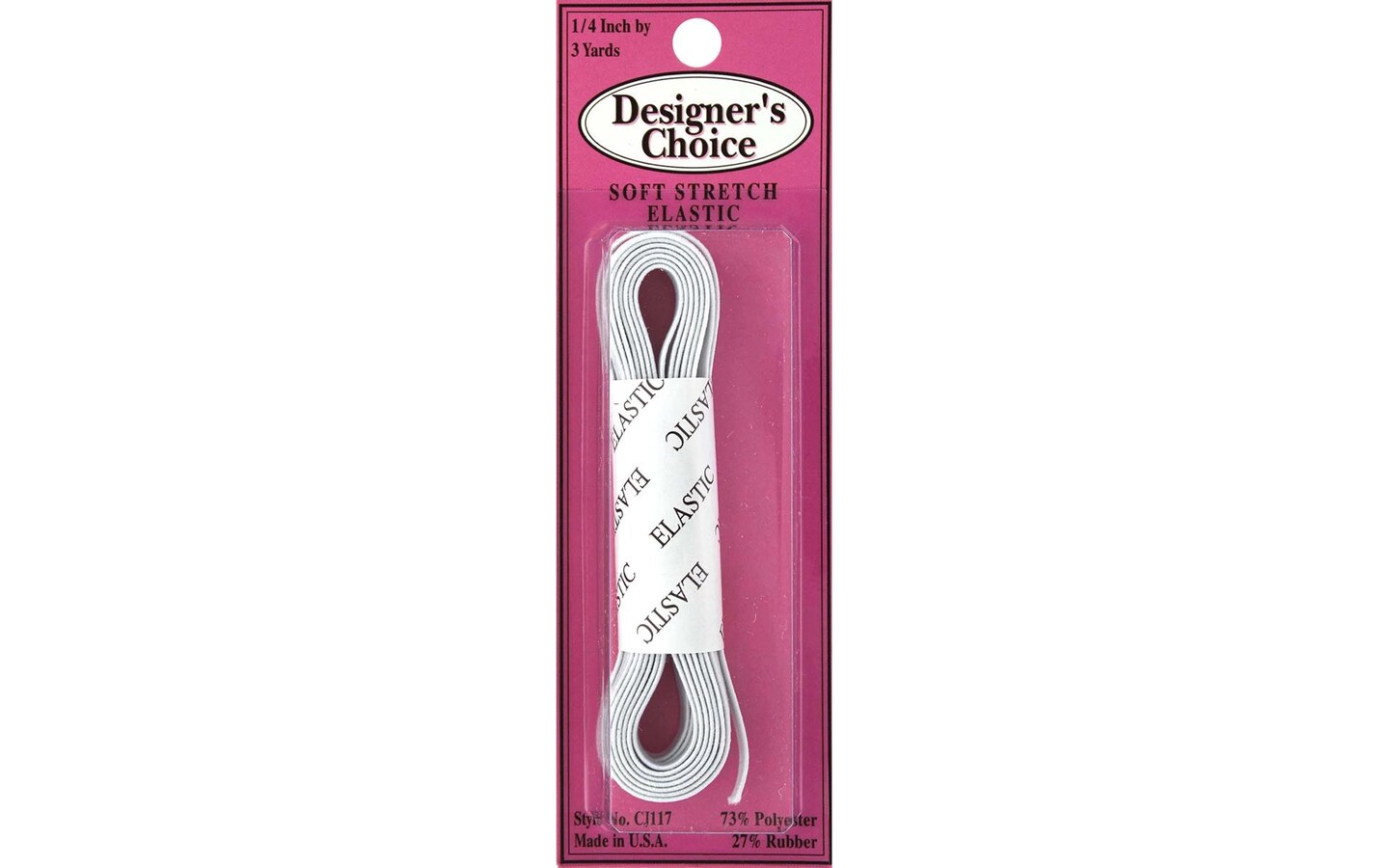 CJ Des Choice Elastic Soft Stretch Pkg 1/4&#x22;x3yd W