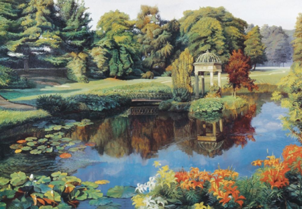 Gazebo on Lake Poster Print by Unknown Unknown # 2866