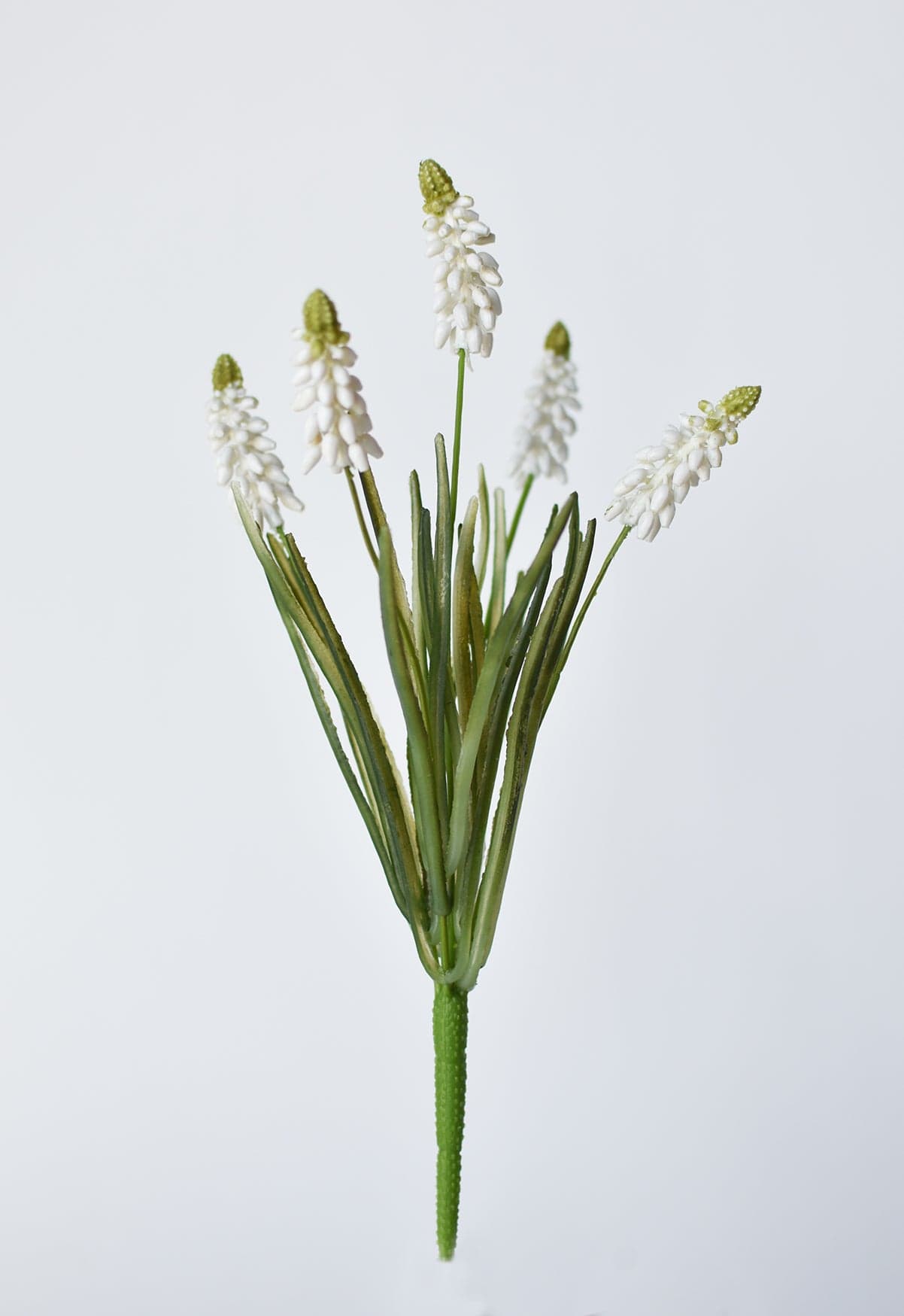 12.5&#x22; Faux White Muscari Bush Grape Hyacinth