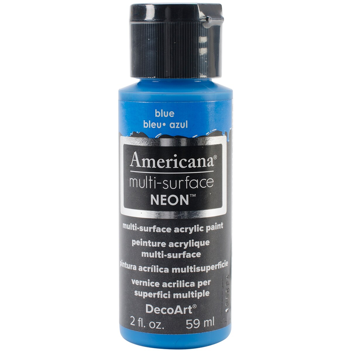 Americana Multi-Surface Neon Acrylic Paint 2oz-Blue