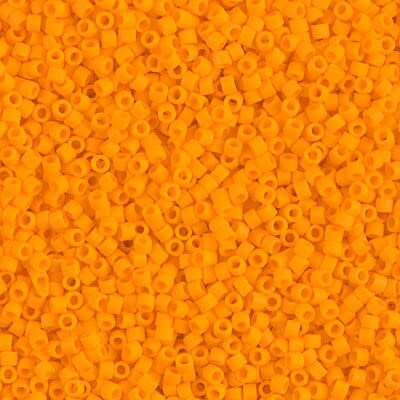 Miyuki Delica Bead 11/0, DB1583, Matte Opaque Mandarin, 5 grams