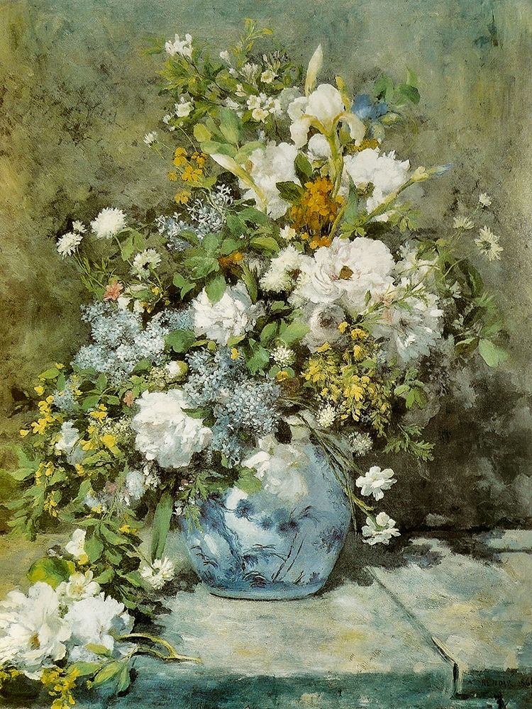 Spring Bouquet Poster Print by Pierre-Auguste Renoir # 57416