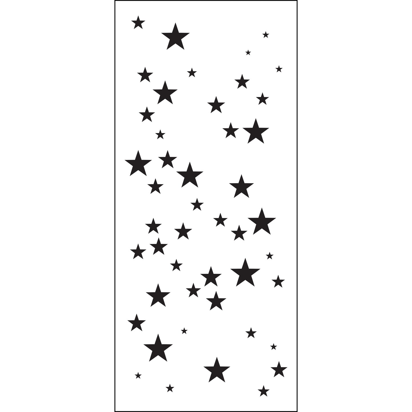 STENCIL STAR SPARKLE 4X9