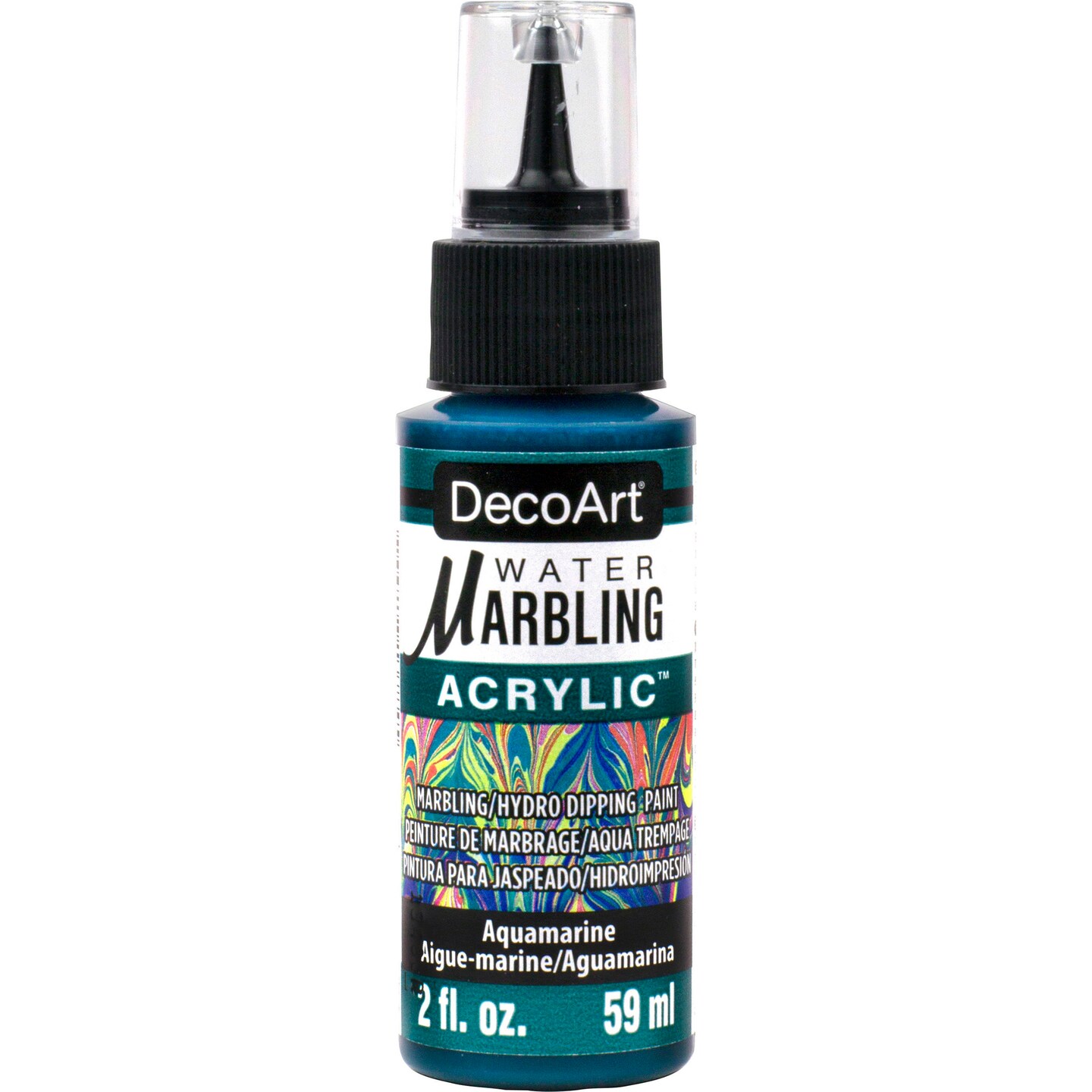 DecoArt Water Marbling Acrylic Paint, 2 oz., Aquamarine