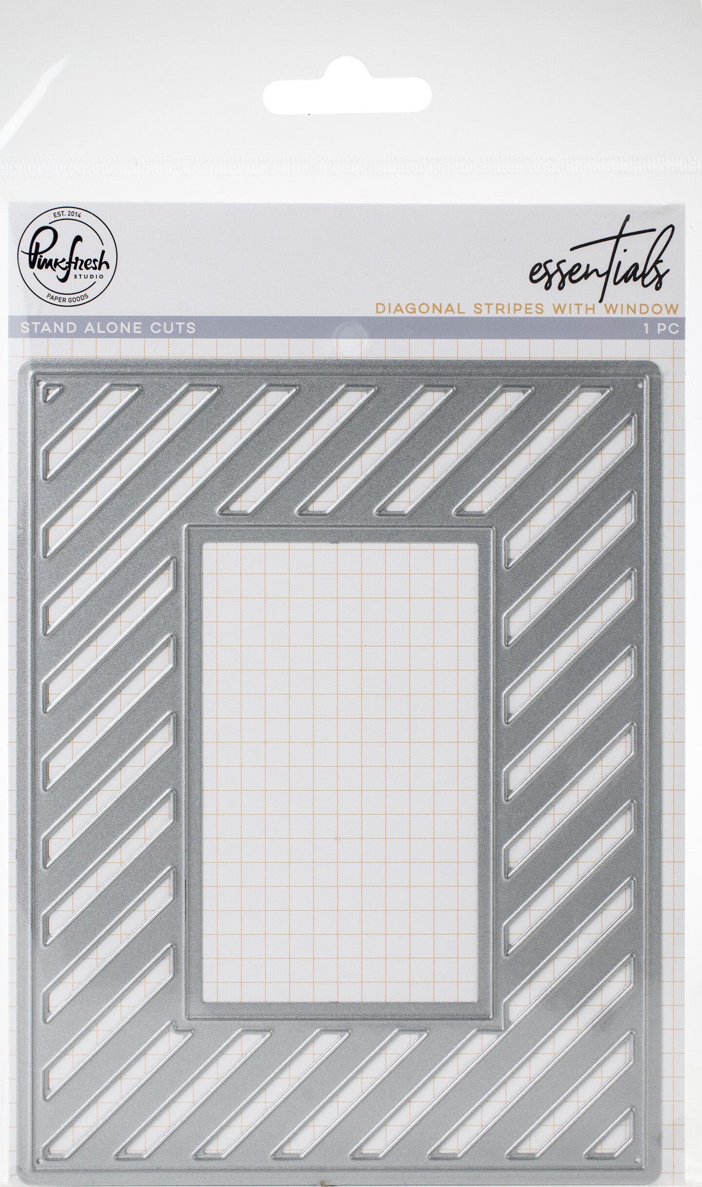Pinkfresh Studio Essentials Die-Fancy Diagonal Stripes W/Window