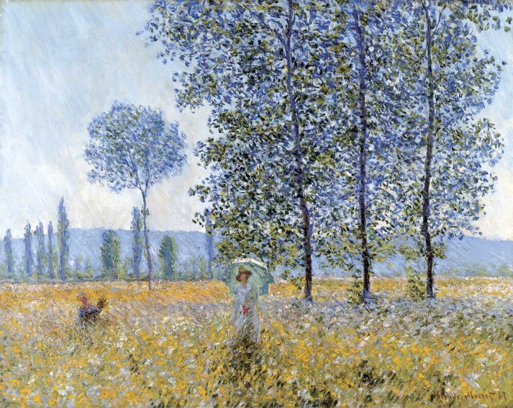 Sunlight Under The Poplars Poster Print by Claude Monet - Item # VARPDX112675