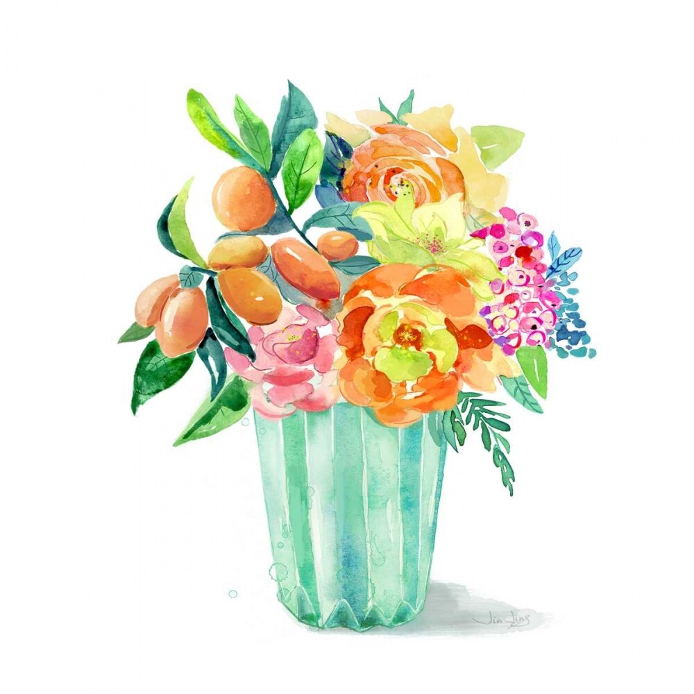 sweet bouquet 2 Poster Print by Jin Jing - Item # VARPDX937JIN1136A
