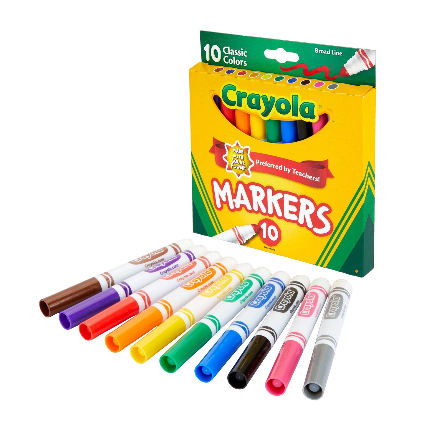CRAYOLA BROAD LINE MARKERS- ASSORTED COLORS 10/PK - Scrapbooking and Paper  Crafts