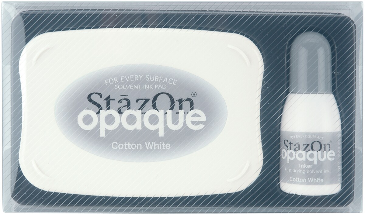 White Opacity Ink StazOn Opaque Solvent Ink Kit-Cotton White, Count: 1, Model: SZ1-110 ...