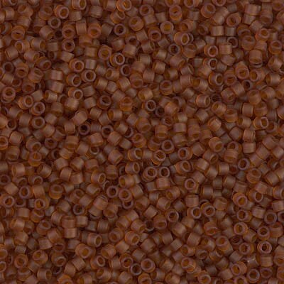 Miyuki Delica Bead 11/0, DB0764, Matte Transparent Dark Topaz, 5 grams