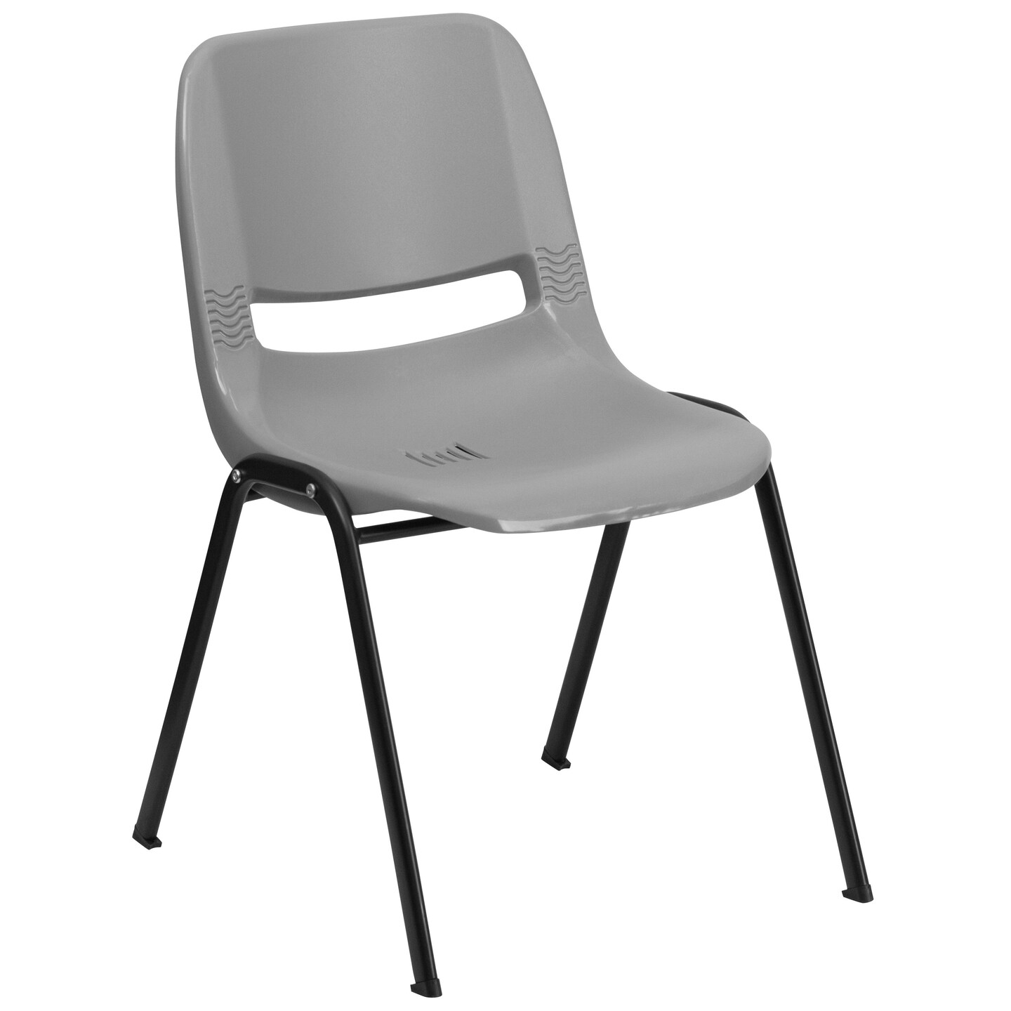 Emma and Oliver Ergonomic Shell Student Stack Chair - Classroom Chair / Office Guest Chair