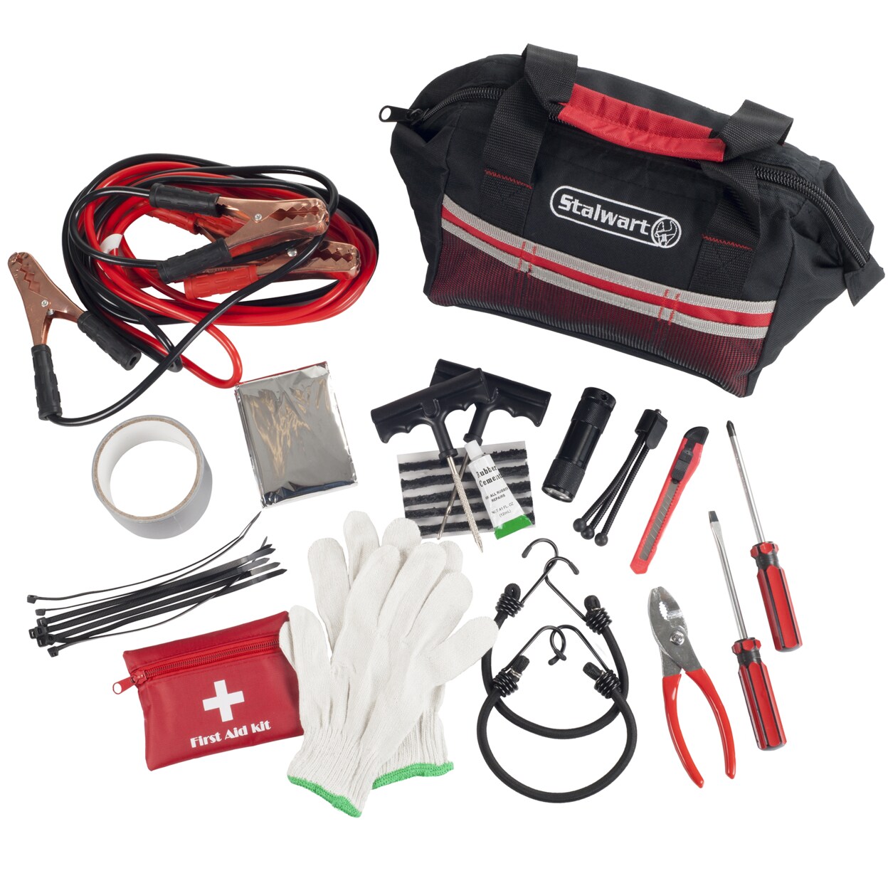 55-Piece Emergency Roadside Kit With Travel Bag