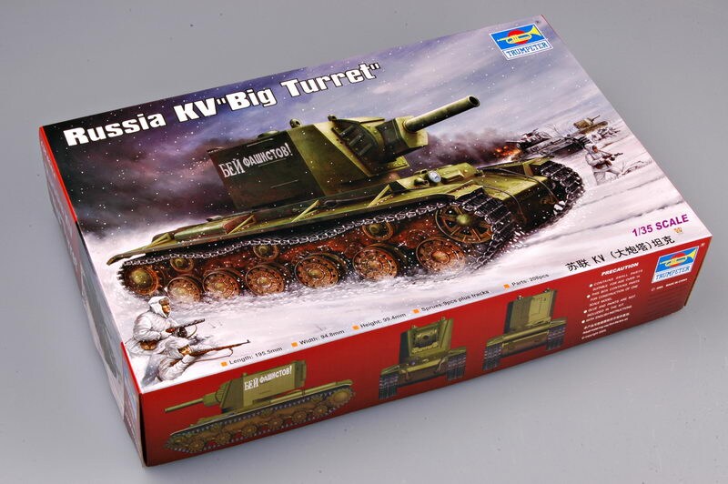 Trumpeter  1/35 RUSSIA KV &#x22;BIG TURRET&#x22; TANK 1/35 Plastic Model