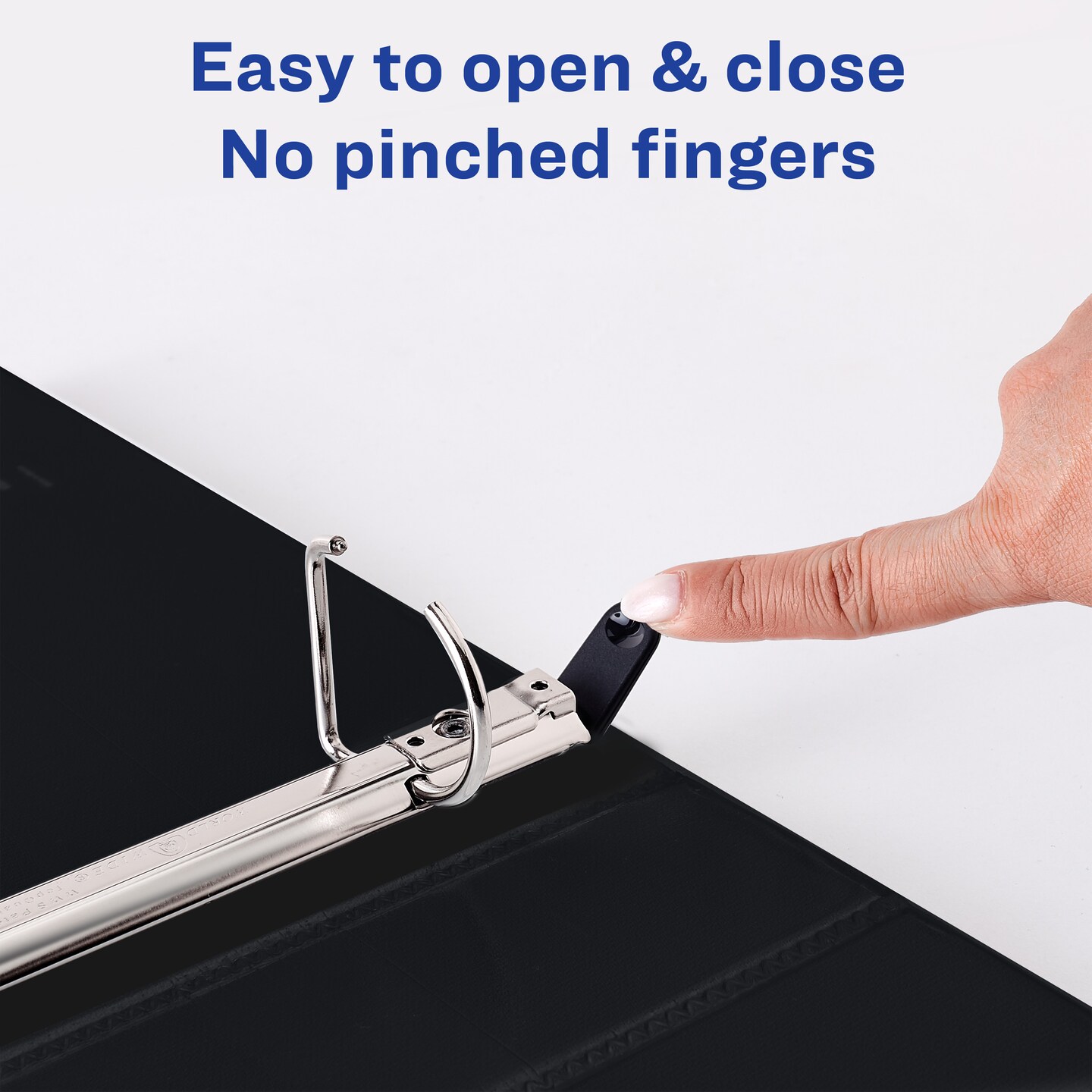 Avery Heavy-Duty View 3 Ring Binders, 1.5&#x22;One Touch Slant Rings, 4 Black Binders (79870)