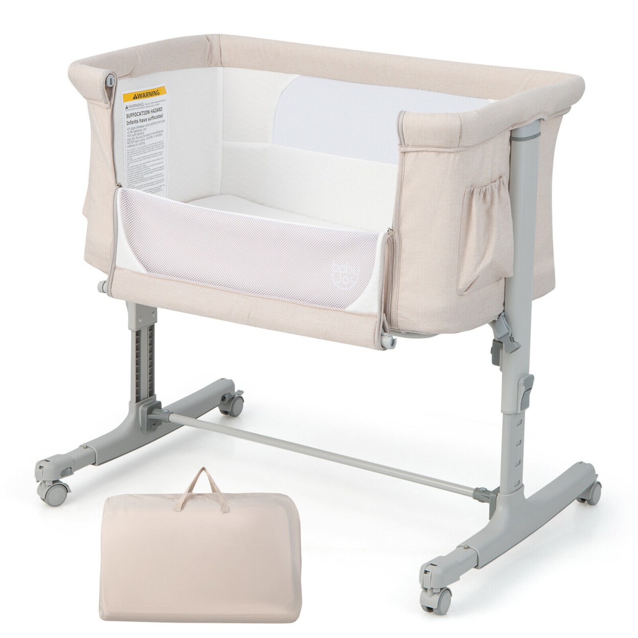 3 In 1 Baby Bassinet Beside Sleeper Crib With 5 Level Adjustable Heights Michaels