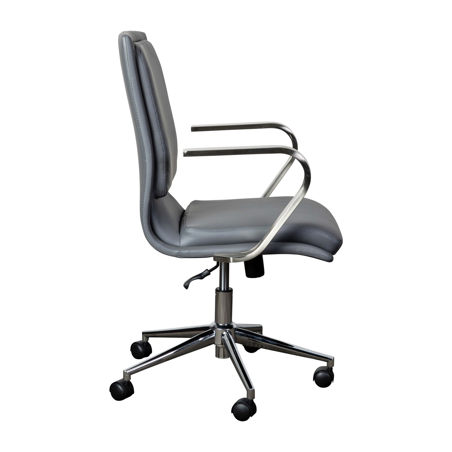 Merrick Lane Artemis Mid-Back Home Office Chair with Armrests, Height Adjustable Swivel Seat and Five Star Base