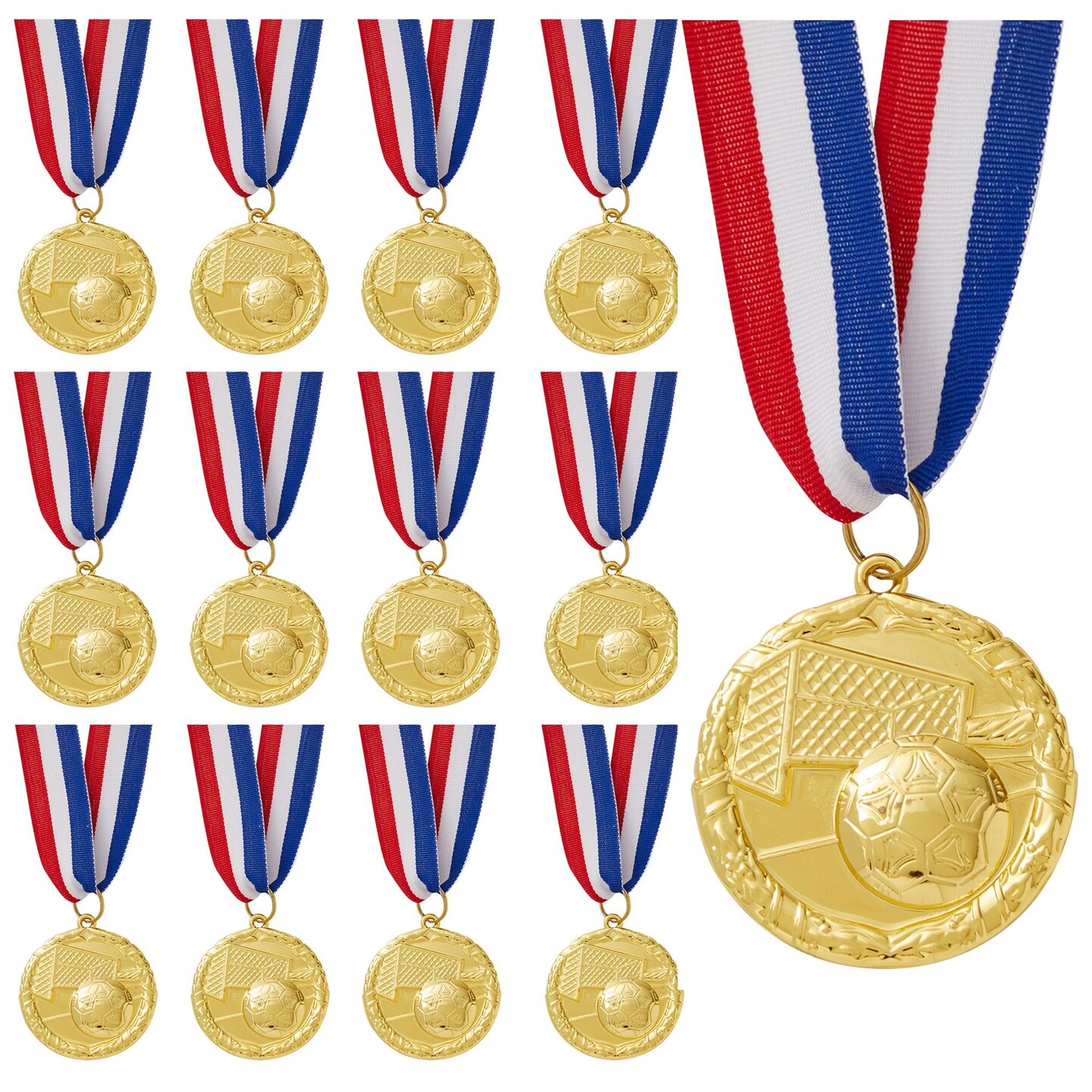 Red, White & Blue Medal Neck Ribbon - Priced Each Starting at 12 - Cool  School Studios