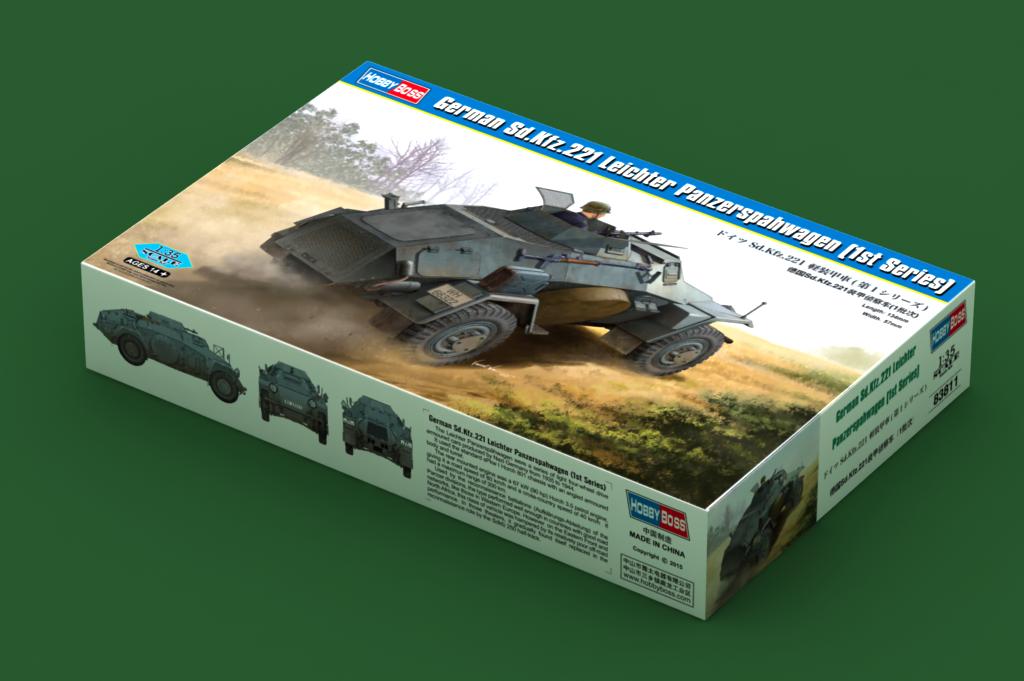 HobbyBoss  1/35 SD.KFZ.221 LEICHTER PANZERSPAHWAGEN-1ST Plastic Model
