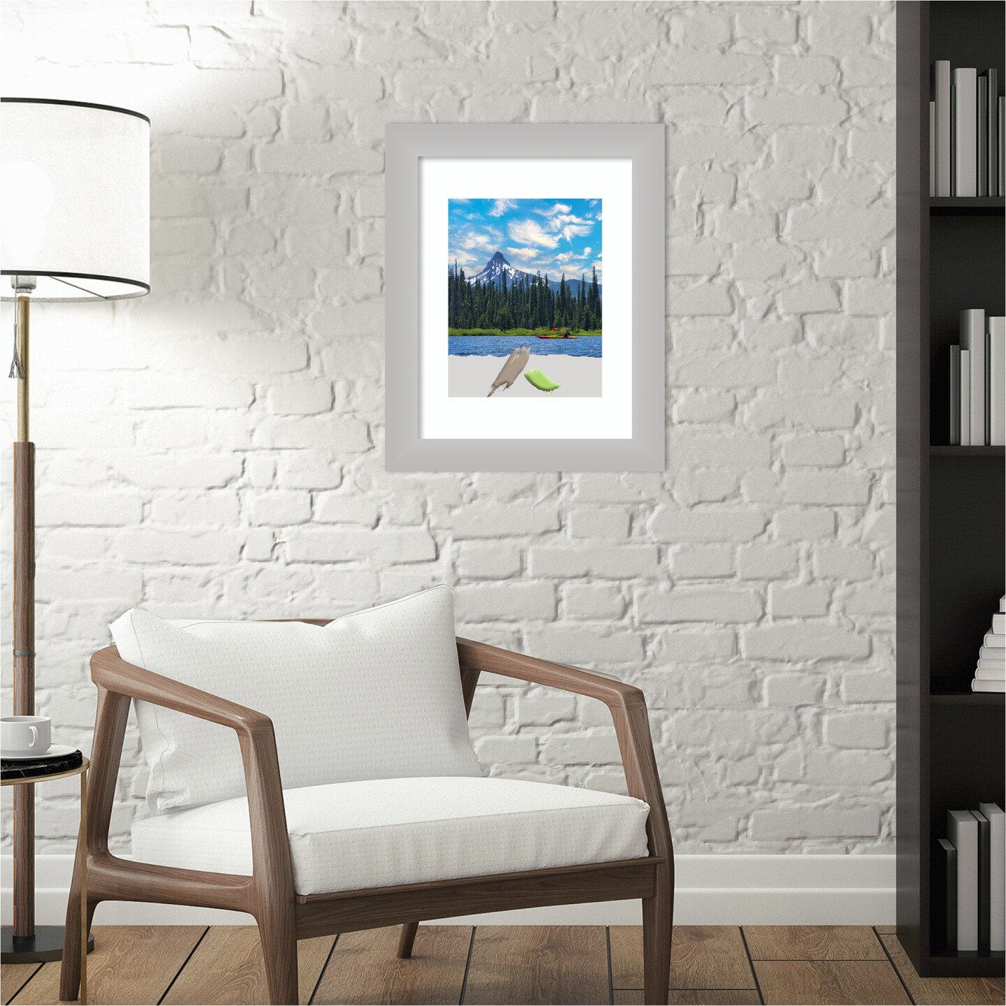 Low Luster Silver Wood Picture Frame, Photo Frame, Art Frame