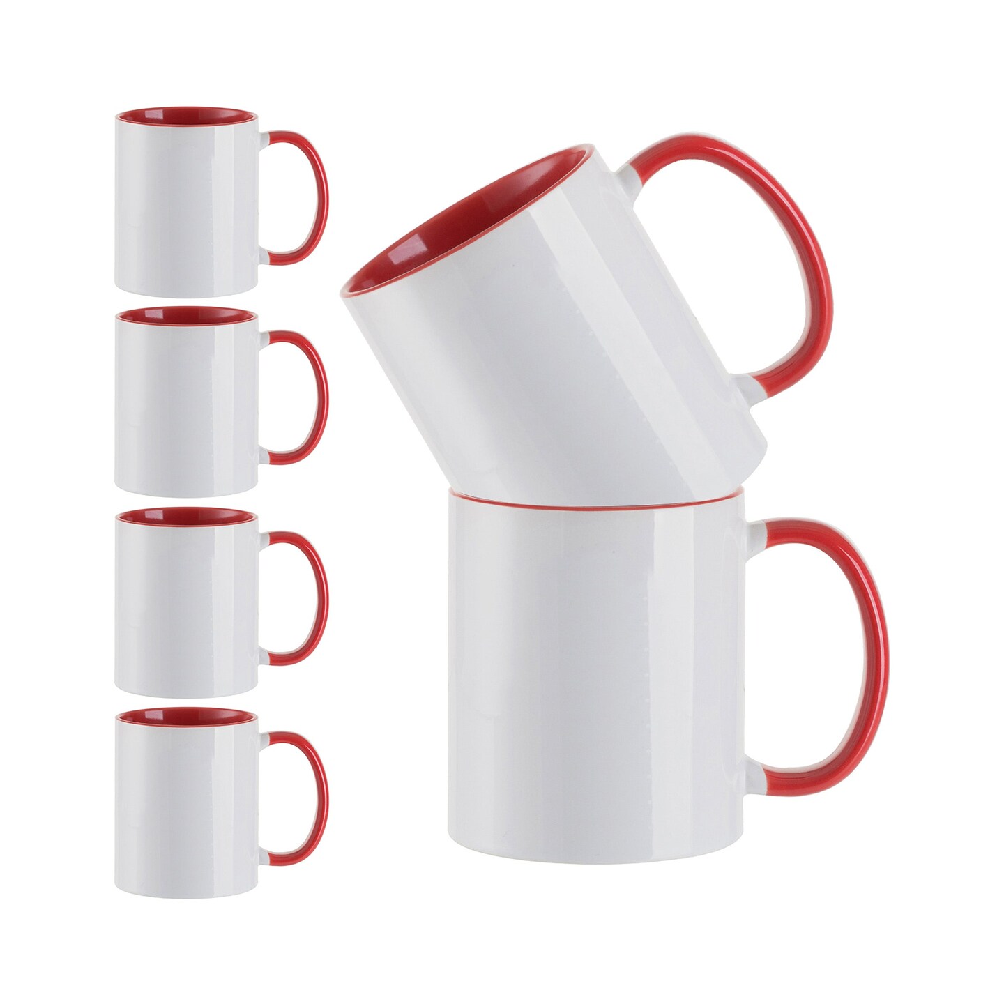 11 oz Inner & Handle Colored Mug - Orange – Blank Sublimation Mugs