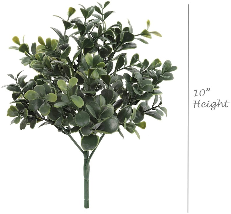 Lifelike Artificial Boxwood Bush - Faux Greenery for Indoor &#x26; Outdoor D&#xE9;cor - Low-Maintenance &#x26; Realistic Garden Accent for Home &#x26; Events