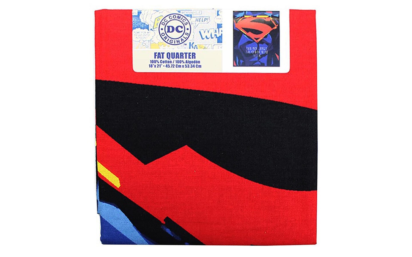 DC Comics Cotton Fat Quarter Superman Stronger 4pc