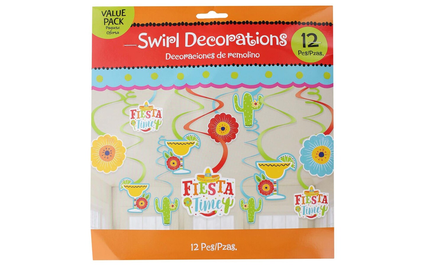Amscan Paper Swirl Cut-Outs Fiesta