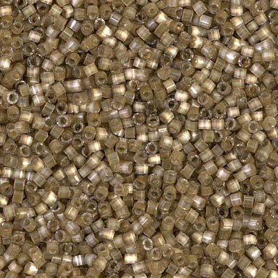 Miyuki Delica Bead 11/0, DB0671, Variegated Taupe Silk Satin, 5 grams