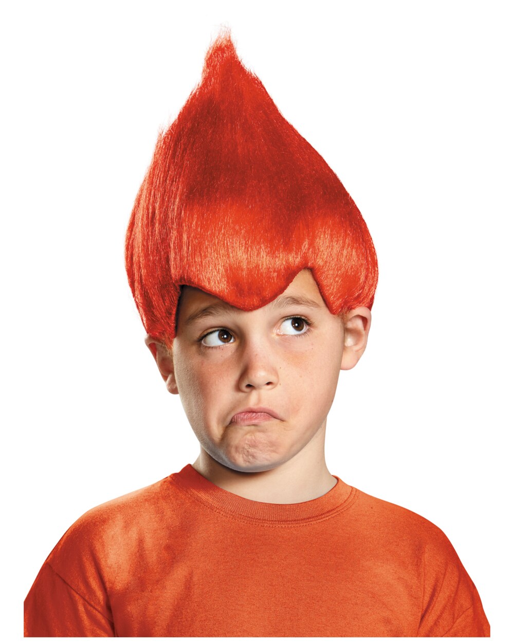 Child's Pointy Wacky Troll Inside Out Red Wig Costume Accessory