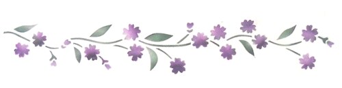 Forget Me Not Cake Stencil Side | C548 by Designer Stencils | Stencils for Royal Icing, Airbrush, Dusting Powder |