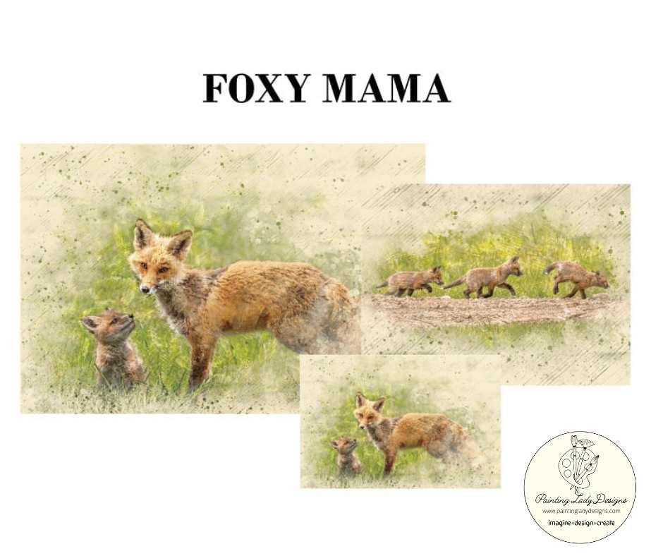 Foxy Mama - Decoupage &#x26; Mixed Media Art Paper (large)