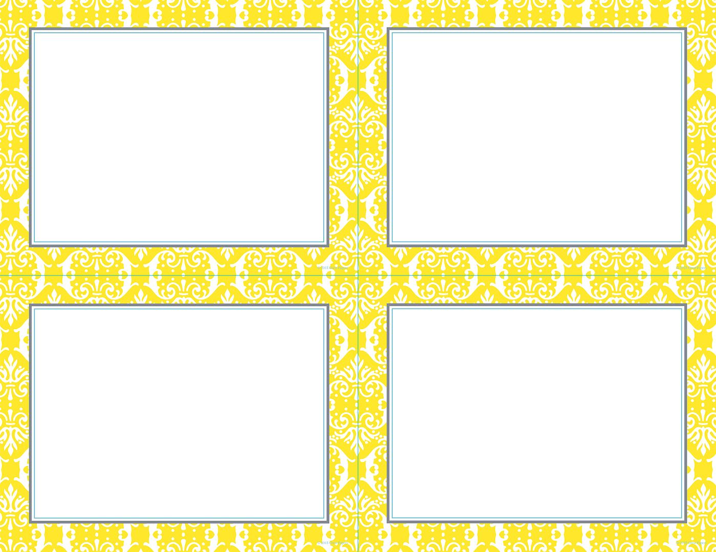 Great Papers! Postcards, 4-Up, Fresh Slate Damask, Micro-Perforated, 10 sheets 8.5&#x22; x 11&#x22;/4 cards per sheet 4.25&#x22; x 5.5&#x22;, Printer Friendly, 10 sheets/40 cards