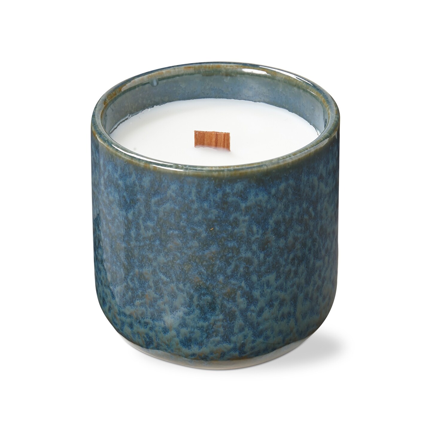 Tahoe Scented Soy Wax Candle Relaxing Spa in Blue Ceramic Container, 3.66L x 3.66W x 3.94H inches, Burn Time 45 Hours.