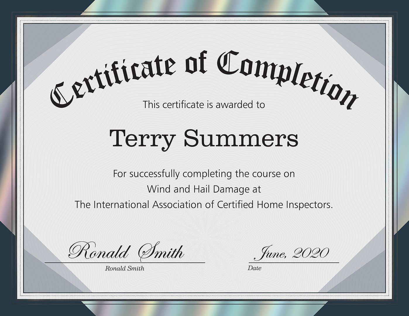 Great Papers! Certificate with Rainbow Foil, Midnight Blue, 8.5" x 11", Printer Compatible, 15 sheets