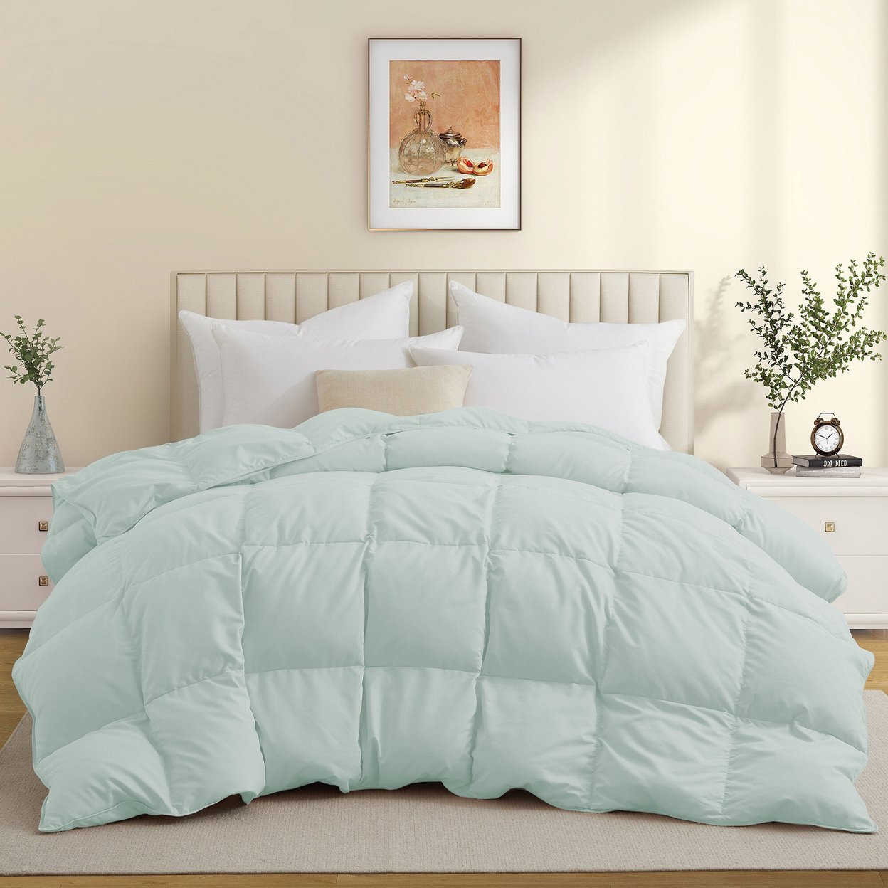 Puredown White Goose Feather Down Comforter All Seasons Twin Full King Cal King