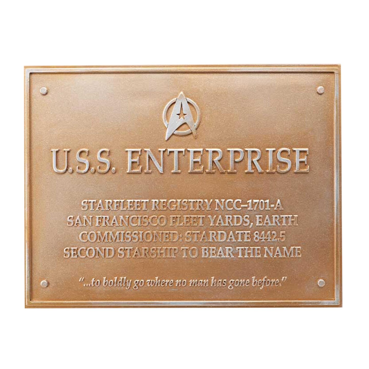 Eaglemoss Star Trek USS Enterprise NCC-1701-A Dedication Plaque
