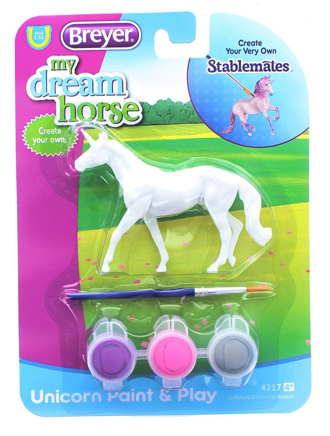 Breyer Unicorn Play &#x26; Paint Model Horse - Walking Thoroughbread