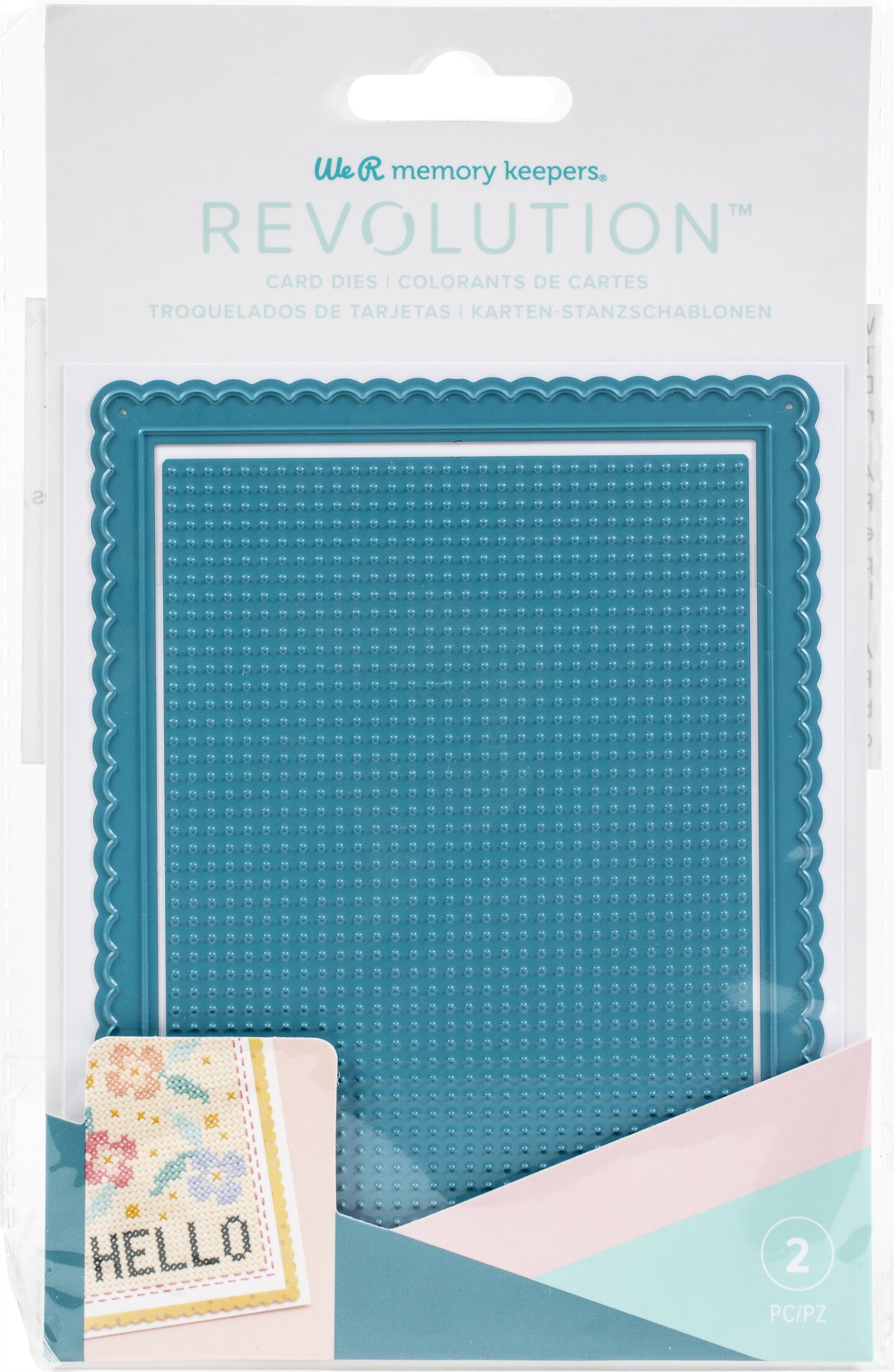 We R Revolution Dies-Card Front Stitch Grid