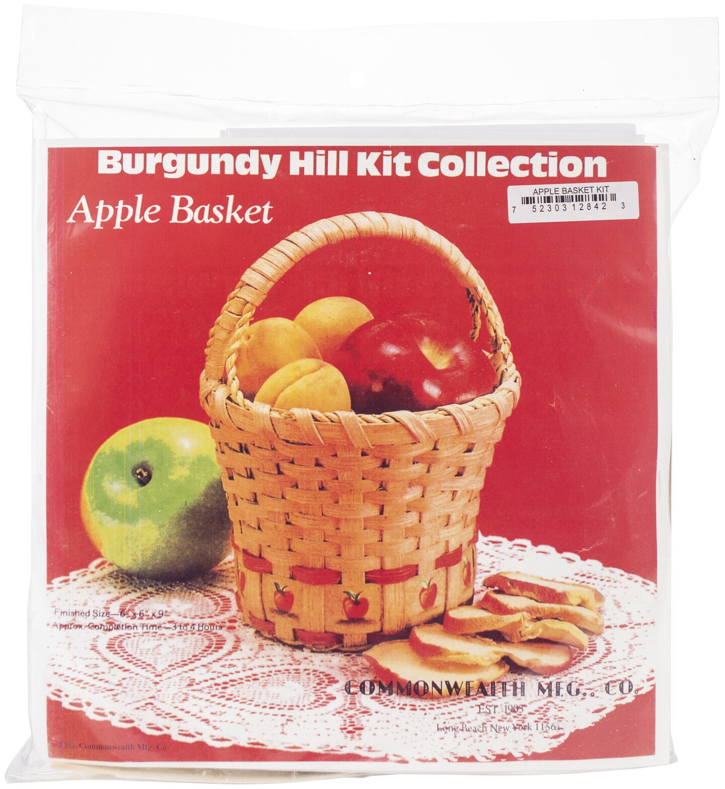 Commonwealth Burgundy Hill Basket KitApple Basket 6"X6"X9" Michaels