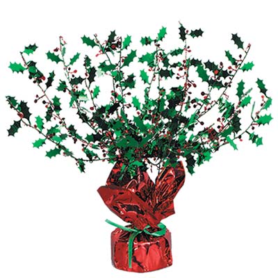 Holly &#x26; Berry Gleam &#x27;N Burst Centerpiece