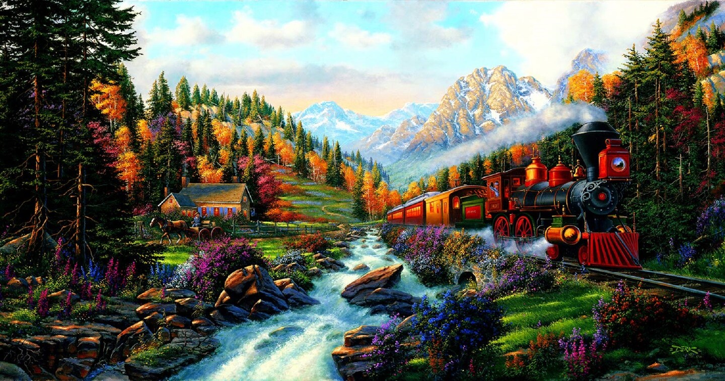 Sunsout Autumn Run 500 pc   Jigsaw Puzzle 26213