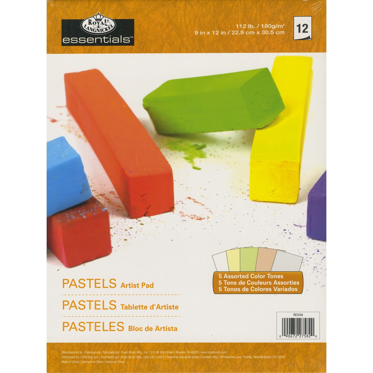 Essentials Pastels Artist Paper Pad 9x12 12 Sheets