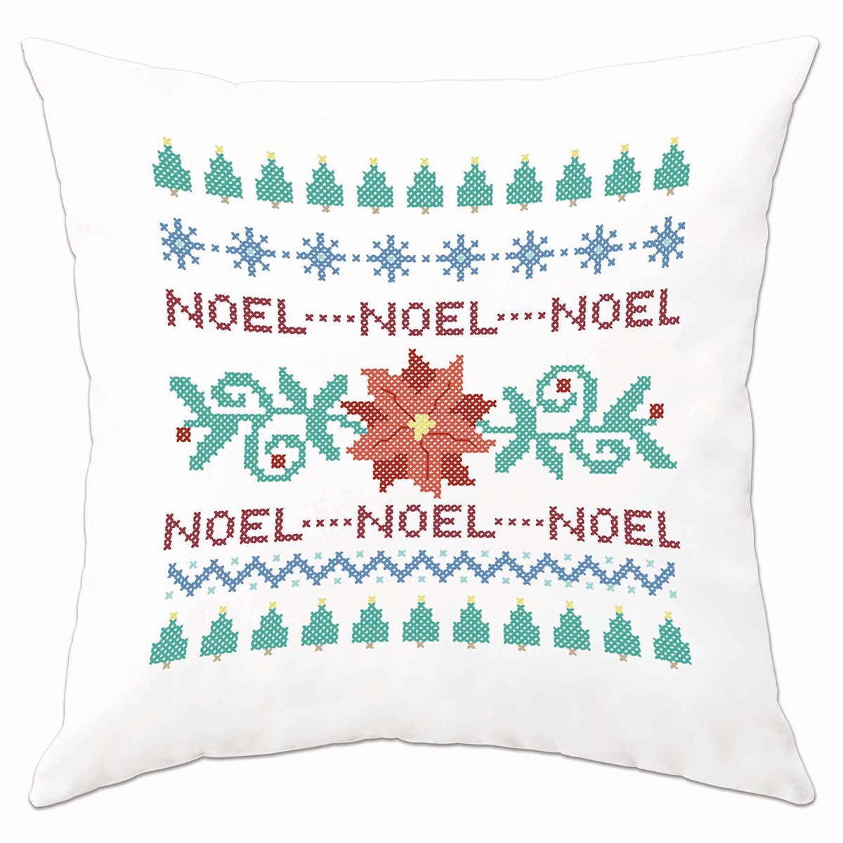 Herrschners Noel Pillow Cover Stamped CrossStitch Kit Michaels